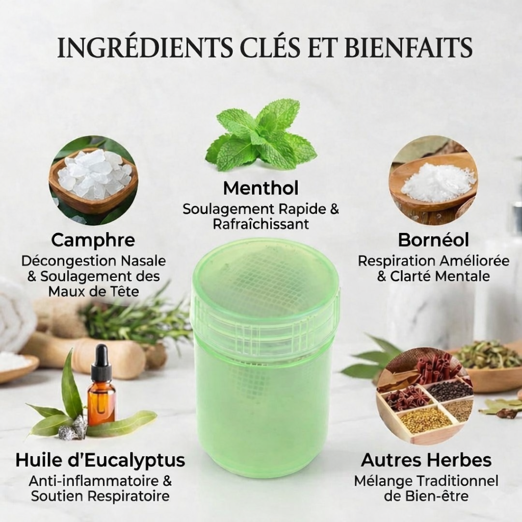 Inhalateur Nasal aux Herbes Thaïlandaises