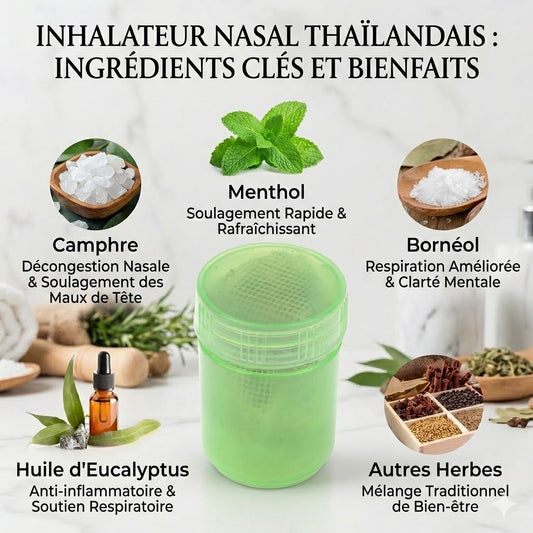 Inhalateur Nasal aux Herbes Thaïlandaises